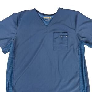 Urbane Performance Scrub Top Men’s Quick Cool Breathable Blue Size Extra Large